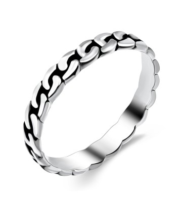 Rope Design Silver Ring NSR-814